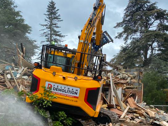Specialised demolition on West London Bungalow House