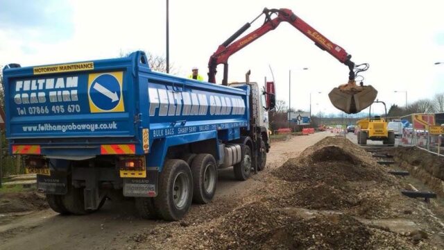 Grab hire for factory demolition in Croydon