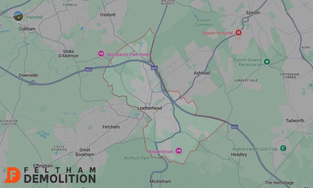Demolition Leatherhead Surrey Map