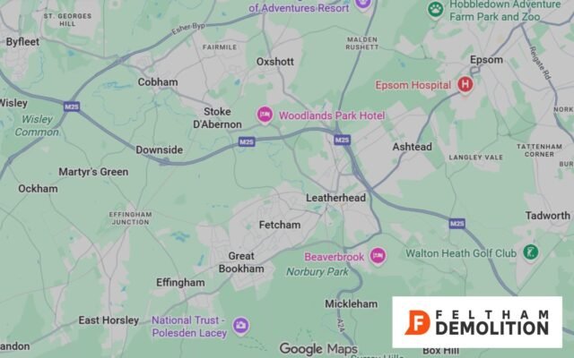 Coverage areas of our Grab Hire in Leatherhead