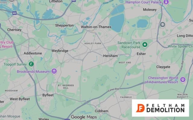 Coverage areas of our Grab Hire in Weybridge